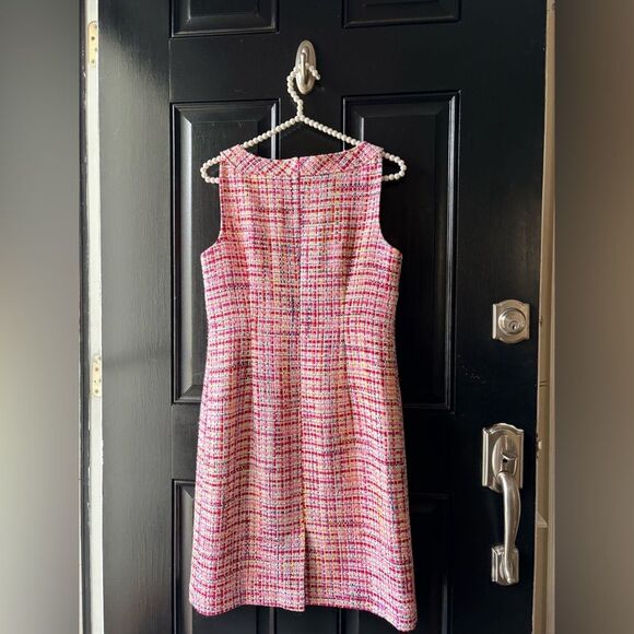 Talbots RSVP Pink Tweed Sheath Dress Size 4P - Picture 11 of 12